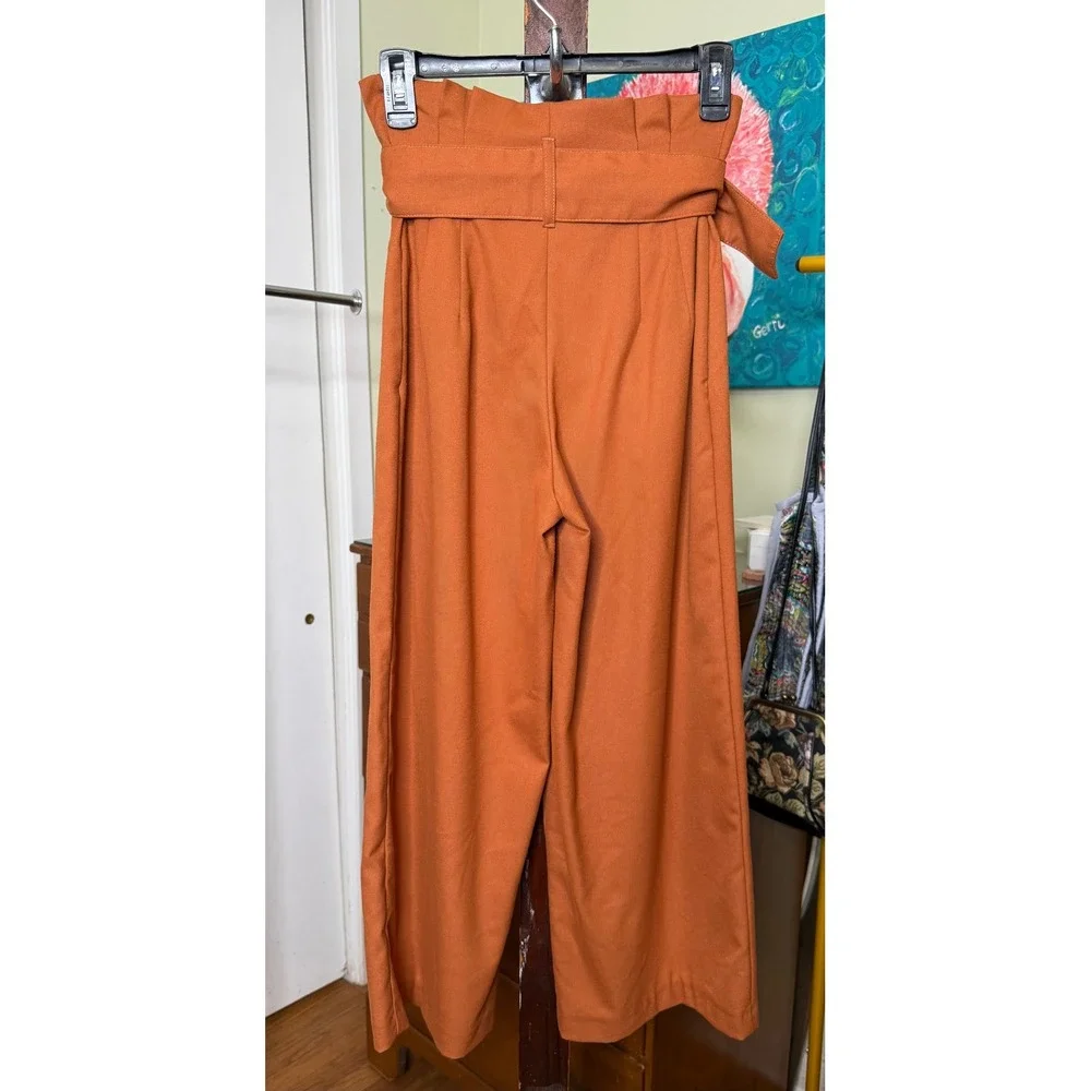 Free People High Waisted Paper Bag Wide Leg Pants